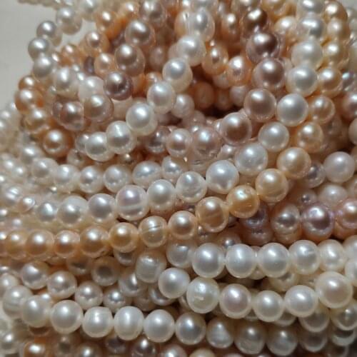 Natural Freshwater Pearl Classic Choker Necklace 8-9mm Near Round Beads 36cm Single Strand DIY Jewelry Accessories