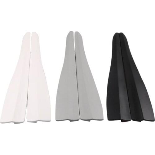 2Pcs Carbon Fiber Pattern Rubber Car Front Bumper Body Door Edge Guard Protector Anti-scratch Sticker Strip Car Styling