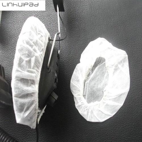 Linhuipad 12-13cm 2 color White and black Non Woven Sanitary mask Headphone Cover widely use for big over head headsets 5000 PCS