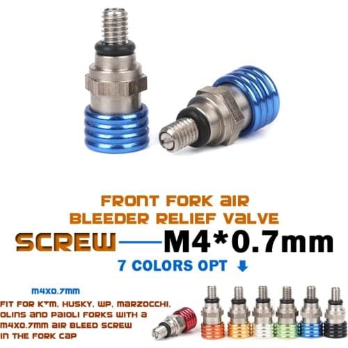 M4 0.7MM Fork Air bleeder Relief Valve Use For EXC EXC-F250 SX350 SXF250 SXS 250 XC350 XCR XCW450 XCF XCRF MXC MX SMR WP