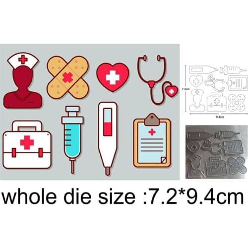 Doctors and nurses Metal Cutting Dies and stamps DIY Scrapbooking Card Stencil Paper Craft Handmade Album Handbook