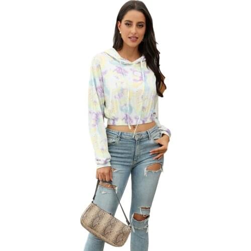 Fashion Woman Sweatshirt Long Sleeve Crop Top Female Hoodies Spring Autumn Printing Woman Sweatshirts