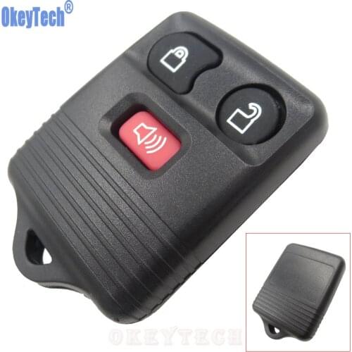 OkeyTech Replacement 3 Buttons Remote Car Key Case Shell FOB For Ford Blank Cover No Blade No Chip High Quality Key Shell Case
