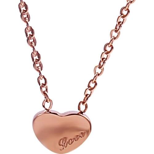 OUFEI Wholesale Heart Necklaces Pendants Choker Jewellery Pendant Stainless Steel Chain Necklace Womens Clothing & Accessories