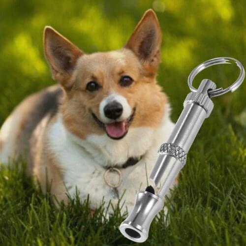 Pet Dog Training Whistle Adjustable Whistle Sound with Keychain for Dog Pet Training Obedience Tool Anti Loss Whistle Key Chain