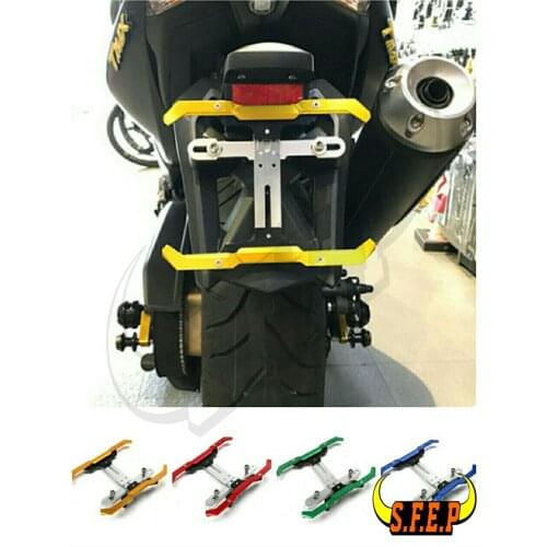 Motorcycle License Number Plate Frame Holder Adjustable Bracket For Yamaha TMAX530 NMAX155 BWS125 SMAX155 XMAX300 XMAX250