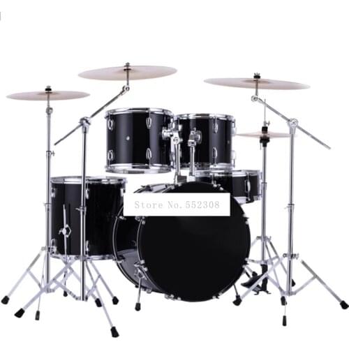 RBL-300 Music Percussion Instruments Five Drums Adult Children Beginners Acoustic Drum Kit 3/4 Cymbals Jazz Drum/Drum Kit Set