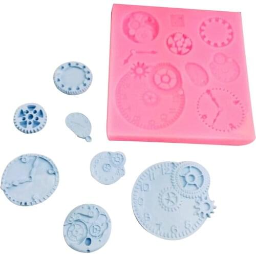 Gear shape Fondant Cake Silicone mold Chocolate cake decoration tools