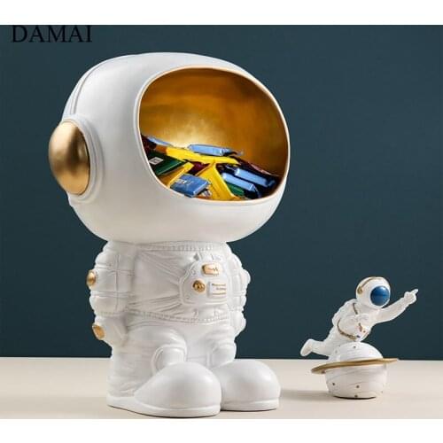 Nordic Modern Astronaut Figurine Spaceman Decorative Candy Snacks Jar Living Room Desktop Storage Ornaments Home Decoration