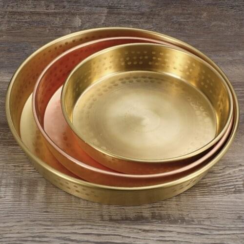 Thicken earless round copper/brass rice cake basin copperware rice cake basin copperware copper rice cake basin copper basin cop