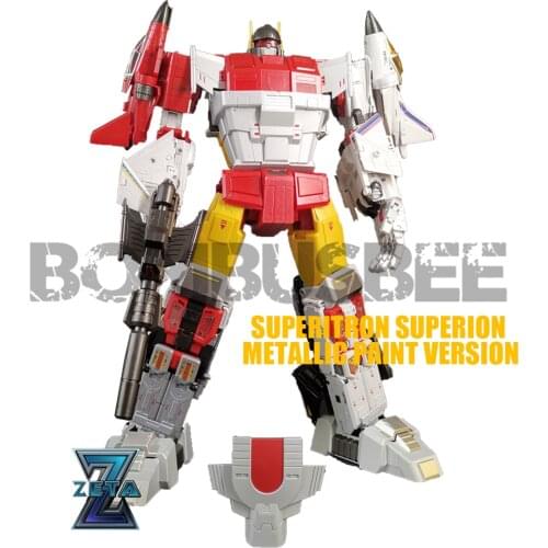 【In Stock】Action Figure Toy Transformation Robot Zeta Toys ZB-06 Superitron Superion Metallic Full Paint Version PVC Children