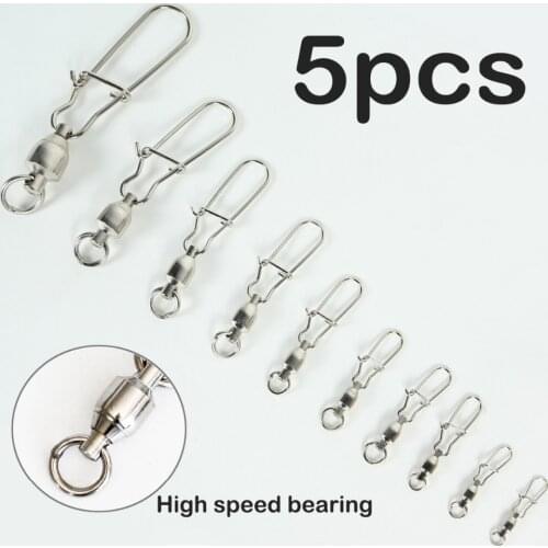 Stainless Steel High-speed Rotation Pin Lure Swivel Enhanced Pin Fishing Accessory for Fishing