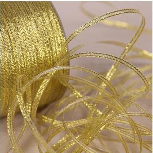 790Meters Golden Onion Ribbon Wedding Party Festive Decoration Crafts Gifts Wrapping Apparel Sewing Fabric Supplies DIY Material
