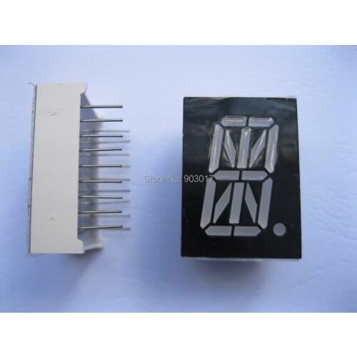 12 pcs LED Display Common Anode 0.8" 27.7x20mm Red 1 Digital 16 Segments 18pin