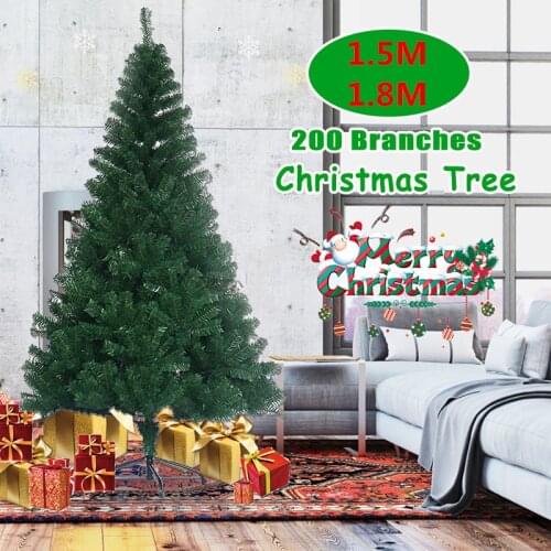150cm/180cm 5/6ft Artificial Christmas Tree Ornaments Trees with Metal Stand For Home Decoration Christmas Holiday Festive Decor