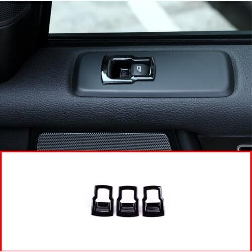 3 Pcs For Land rover Discovery 4 LR4 2010-2016 ABS Gloss Black Window Lift Button Cover Trim For Range Rover Sport 2009-2013