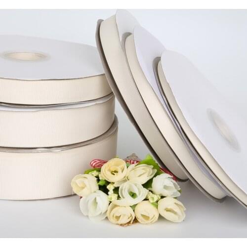 5Yard/lot Ivory Color Pick Size 7mm/10mm/15mm/20mm/25mm/38mm Grosgrain Ribbons For Wedding Party Decoration & DIY Gift Wrapping