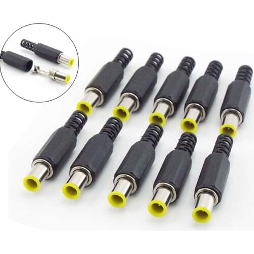 6.5mm x 4.4mm DC Power Connector Adapter with 1.3mm Pin DC Power Plug Yellow 6.5 * 4.4 Male Welding 1.3mm Plug Audio DIY Parts