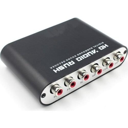 Digital 5.1 Audio Decoder Dts/Ac-3 Optical To 5.1-Channel RCA Analog Converter Sound Audio Adapter Amplifier Converter GDeals