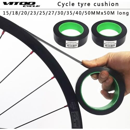 VITOOCYCLE 50m Mountain Road Bicycle Tubeless Rim Tape For Mountain Bike Road Ring Vacuum Tire Mat Bicycle Wheel Carbon Wheelset