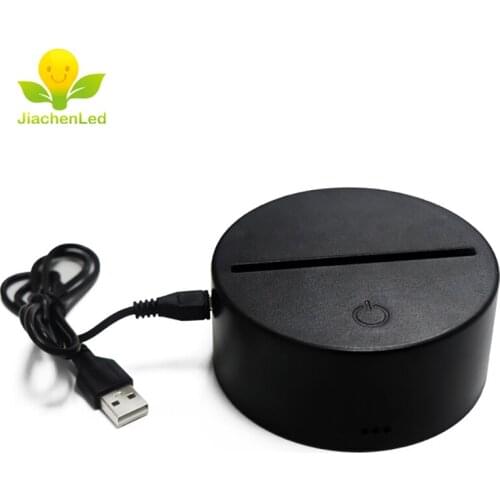 Factory Price Battery DC 5V Touch Switch Acrylic Led Base 7 Colors LED Lamp Base For 3D Illusion Acrylic Light