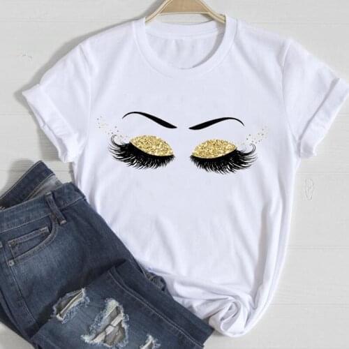 T-shirts Women 90s Beauty Trend Casual Clothing 2021 Spring Summer Clothes Graphic Tshirt Top Lady Print Female Tee T-Shirt
