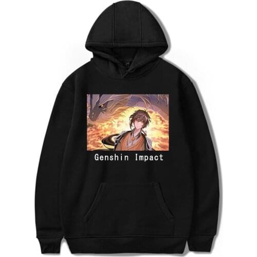Genshin Impact casual Cool Print Fashion Game Hoodies Fashion Sweatshirts Hot Streetwear Graphic Women/Men Hip Hop Top Plus Size