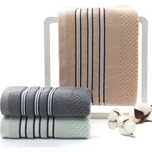 40x90cm Cotton Striped Plaid Jacquard Men Washcloth Bathroom Towel Bathrobe Beach Sun Bath Big Towel Gym Football Gift Towels