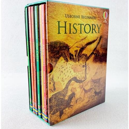 10 books 1 set box packing English Usborne Beginners History Primary Science 6-12 Years early education picture story book