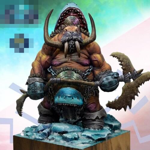 80mm Resin Model figure GK Fynnar - the Arctic Minotaur Fantasy theme Marine animal series Unassembled and unpainted kit