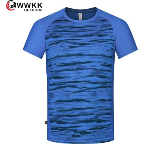 WWKK T-shirt Mens Quick-Drying Sweat-Absorbent Fitness Clothing Outdoor Climbing Short-Sleeved Color Mens Hiking Thin T-shirts
