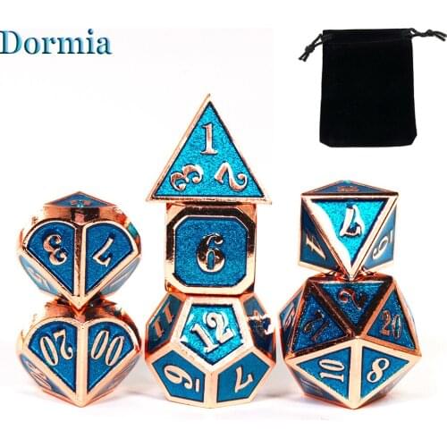New arrival 26 Colors Mini Metal Dice Set D4 D6 D8 D10 D12 D20 for Role Playing DND RPGs Board Game