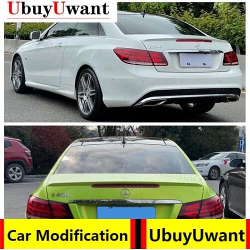 Real Carbon Fiber/Unpainted Rear Wing Trunk Lip Spoiler For 2008-2016 W207 C207 Benz E-Class Coupe E200 E250 E300 E320 E350