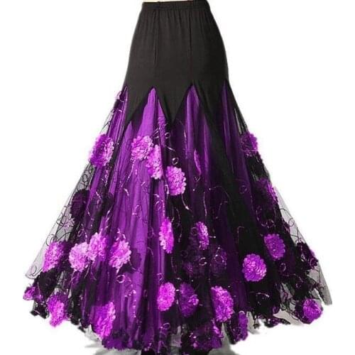 New ballroom skirt long ballroom dance skirts for women waltz standard ballroom skirts women Custom size