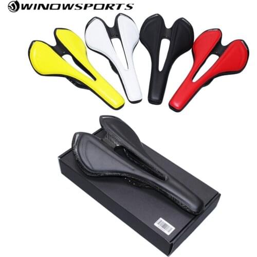 New bike saddle full carbon+Leather fiber road bike/mountain bike saddle seat Carbon saddle bicycle accessories