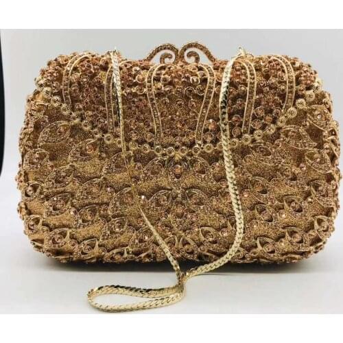 New Style Full Diamond Dinner Clutch wedding Women party Evening Bags High-End Flower Crystal Ladies Clutches Bags purse wallet