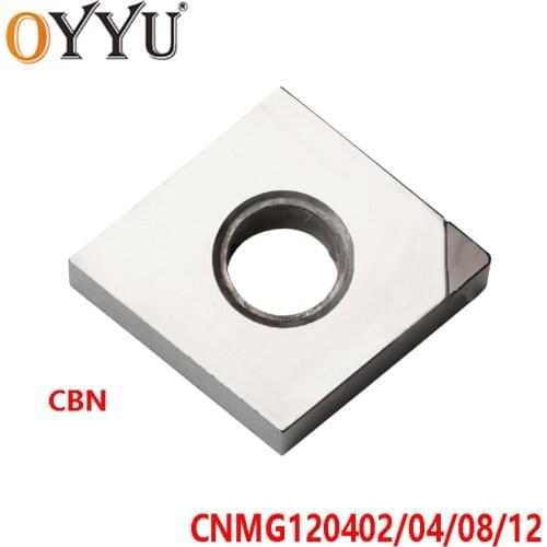 OYYU CNMG CBN CNMG120402 CNMG120404 CNMG120408 CNMG120412 2V 4V Cubic Boron Carbide High Hardness Diamond Turning Tool Inserts