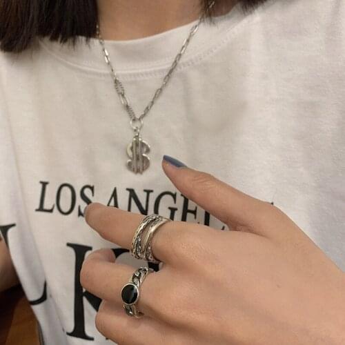 Miuoxion Retro Dollar Sign Necklace Fashion Personality Punk Party Jewelry For Women Feature Nmour Charm Gift All Season