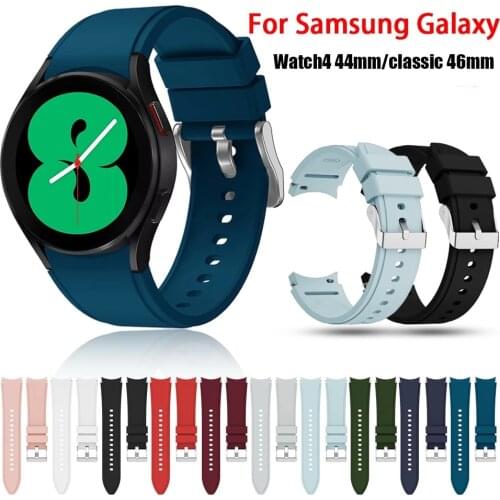 100pcs Silicone Watchbands for Samsung Galaxy Watch 4 Classic 42MM/46mm Bracelet Smart Sport Strap for Galaxy watch4 40MM/44mm
