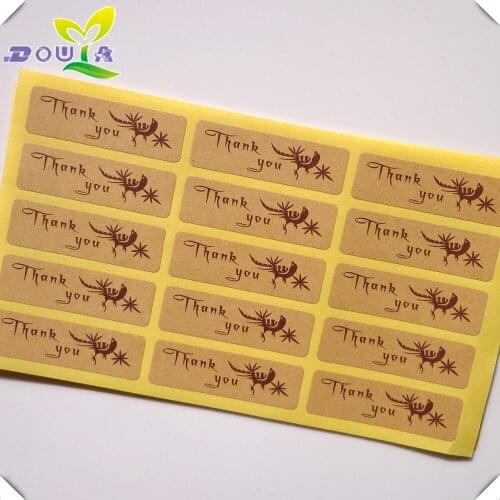 Thanks to the "Thank you" seal for the happy bird packing box cookie bag decorative sticker