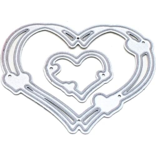 T3EC Heart Shape DIY Handicrafts Cutting Dies Metal Cutting Stencils for Scrapbooking