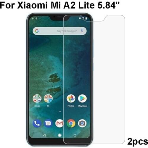 For Xiaomi Mi A2 Lite Protective Glass 5.84 inch Screen Protector 2.5D 9H Tempered Glass For Xiaomi Redmi 6 Pro 2PCS