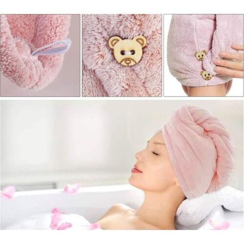 Woman Microfiber Bath Towel Hair Dry Quick Drying Lady Fleece Bath Hair Towel For Adults Man Turban Head Wrap Bathing Tools