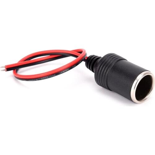 1Pcs Cigarette Lighter Connector Plug With Female Socket Plug Red Light Car Navigation Car Charger Plug For 12V/24V 5A Power