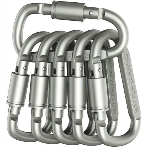 3pcs aluminum alloy carabiner D-shaped quick hanging buckle carabiner multifunctional quick hanging 8CM
