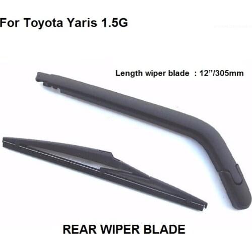 305mm For Toyota Yaris 1.5G(Japanese Type) Rear Wiper Arm with Blade Complete Set New 2008-2013