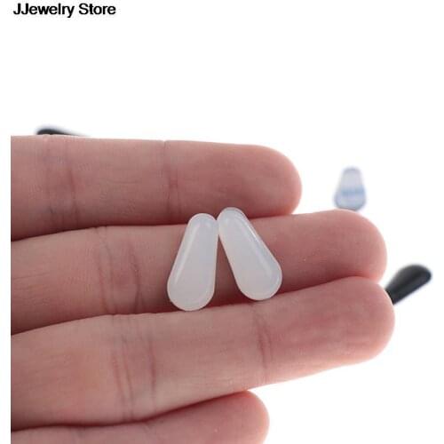 5Pair Black Clear Water Drop Silicone Non-Slip Nose Pads Anti-Skid Pad For Glasses -Reading / Myopia / Presbyopia Glass / Plate