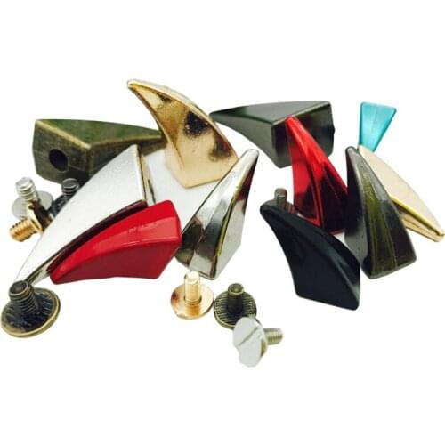 6Pcs color Horn screw rivet hat DIY Craft Cool Punk Garment Rivets For Clothes Bag Shoes Leather DIY Handcraft