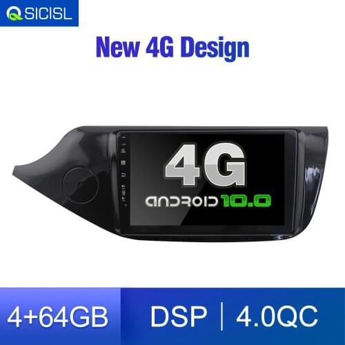 4G Design Android 10.0 Car Radio Multimedia for Kia Ceed JD 2012-2018 Free 4G Modem Car Radio ROMA 64GB GPS Navgation DVD DSP