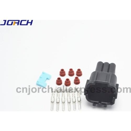 Free shipping 5sets KUM 6pin auto sealed electric plug wiring harness cable sealed connector PB291-06127